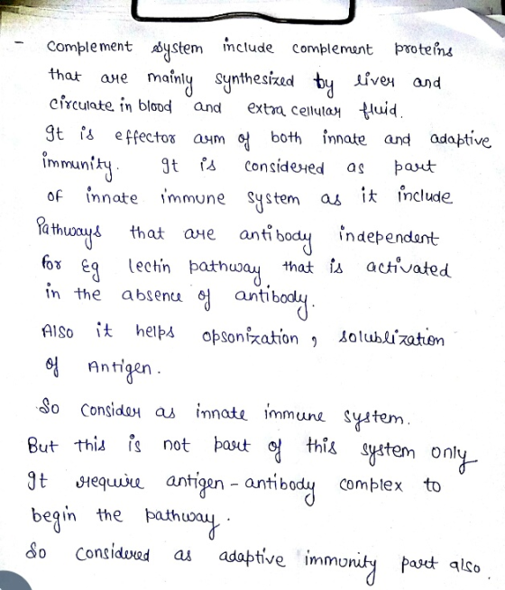 are and as system as Pathways include complement proteins Complement system include that mainly synthesized by liver and circ