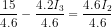 \frac{15}{4.6}-\frac{4.2I_3}{4.6}=\frac{4.6I_2}{4.6}