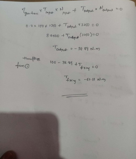 gran tren & Timpur XN + Toukpers & output = 0 imput 0.7 x 100 x 1200 + Toulput X2250 o (200)=0 8 7500 + Tousput Toutput = - 3