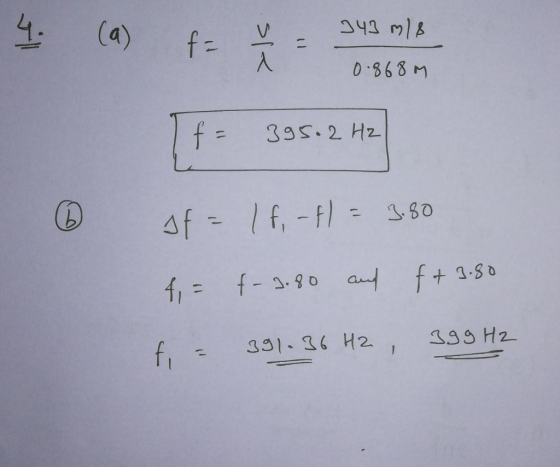 4 40 343 m/8 sk let 0.868 m If= 395.2H2 If = lf, fl = 3.80 f-9.80 and f+ 3.80 4,= f = 391.36 H2, 399 H2