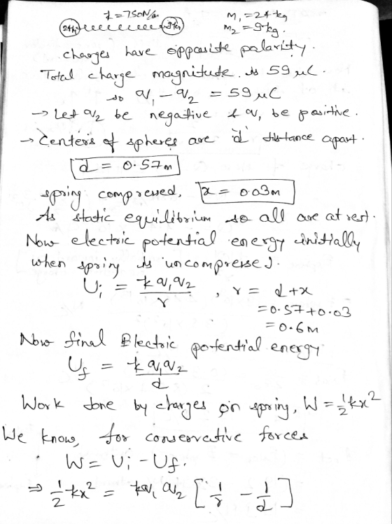 M,24 M2 (241 eee eeedr chages have eppaite lavity Tata chare magnikude. 59 asirthe tance apart negative centens phue Let av b
