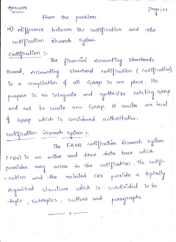 Goswe hnsoe page: from the problem 19) difference between the codification and the codification Research System. Codification