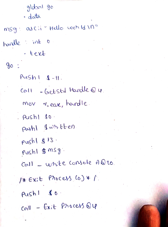 data handleint o text Io PuShi S- Coll -etstd Hardle y hard le mov -.ean· Pushl $o msa Coll _ white console A0% Push 6 Call E