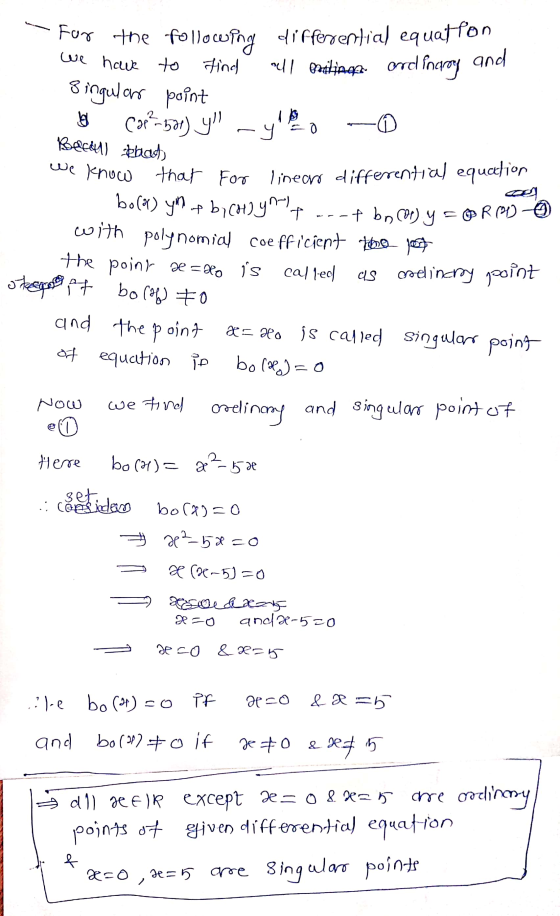 differential equation mell Botiliada arel Pinaray and we know that For linear differential equation For the following we have