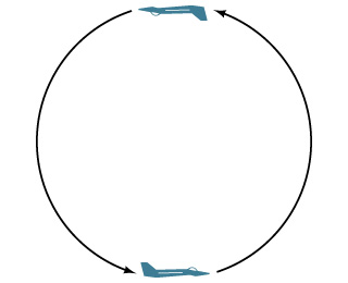 A jet pilot takes his aircraft in a vertical loop,