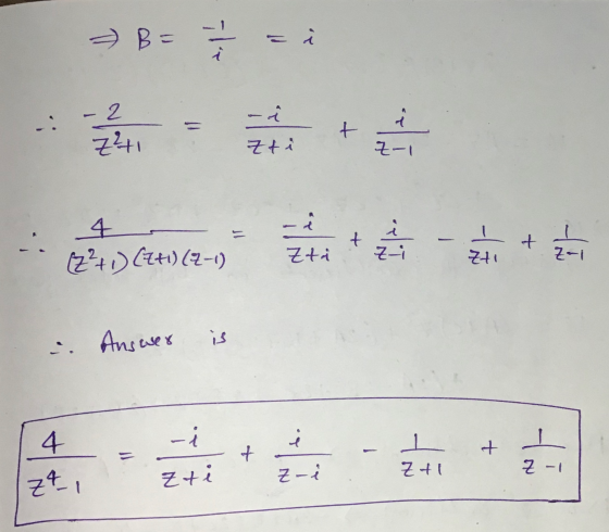 BE Tai Zti Z -1 Zti . Answer is z- Zal Z zte zti i . -1
