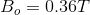 B_{o}=0.36T