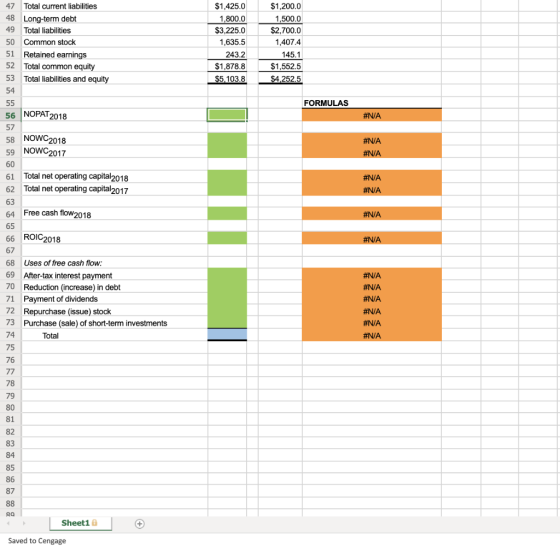 48 49 Total current liabilities Long-term debt Total liabilities Common stock Retained earnings Total common equity Total lia