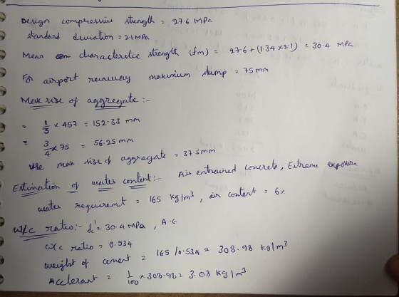 = 27.6 MPa tandard deiatisnm 22I MPa 3 4 75 = 56.25 mm uutis key nemょ2 165 kg/m3, da Contant 26% ere ratioっ0.534 165 /o-S34ュ3