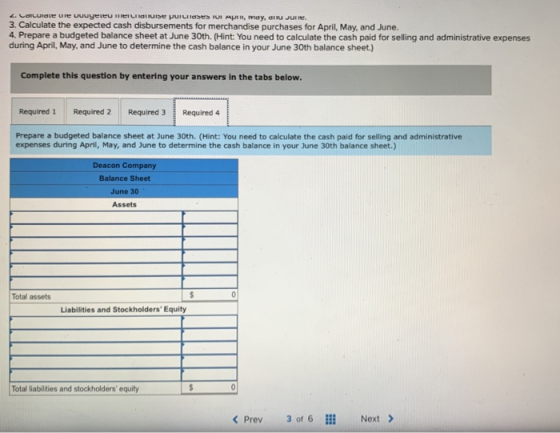2. LALUI e uuuye eu Te LIIDIUISE pullides 101 APIR, Tidy, diu Julle 3. Calculate the expected cash disbursements for merchand