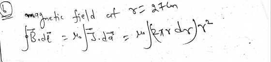 ( magnetic field at r= 27cm od