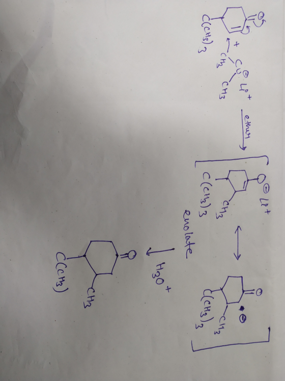 Q© L+ ether CH3 -cha <cens), T CH3 I C(CH3)3 enolate C(CH3)₂ Į Hzot LCH C(CH3)