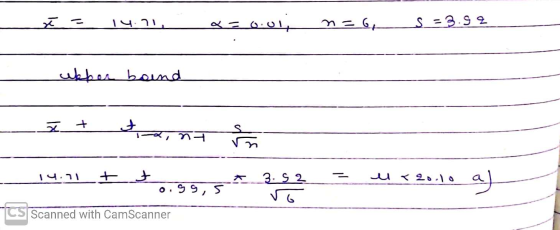 - 7 4 .. 2 - 0.01 n = G. S 33.92 ubber bound + Z मेर, न 뿡 4.7 01.06 > m tt 0.99,5 3.92 VG ३) Scanned with CamScanner