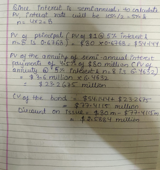 Since interest is semiannual, to calculate Pv interest rate will be 10%/2=5% & n= UX 228 1 PV of principal (Pv o $1@ 5% inter