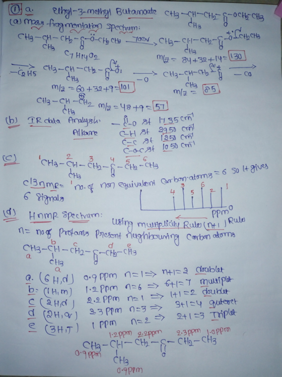tHa -> ctla-CH-CH, CH3-CH-CH 0 На QuiveleTH Carbon.atorn8 Ơ So It give 0. uwing mu ← , ppm CH3-CH-CH2-6-4か_cH3 С На G.gp?m