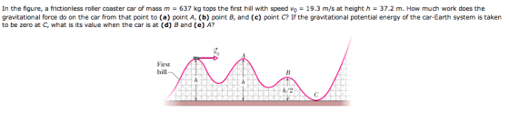 In the figure, a frictionless roller coaster car o