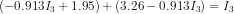 (-0.913I_3+1.95)+(3.26-0.913I_3)=I_3