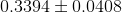 0.3394 \pm 0.0408
