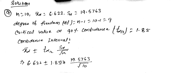 Solu bm 10, a 6622, S 19.5763 degrea readom la J n- /019 907. Contidene e {Ly.83 Critcaf Value at Conbdence Intesval an SA n