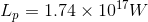 L = 1.74 x 1017