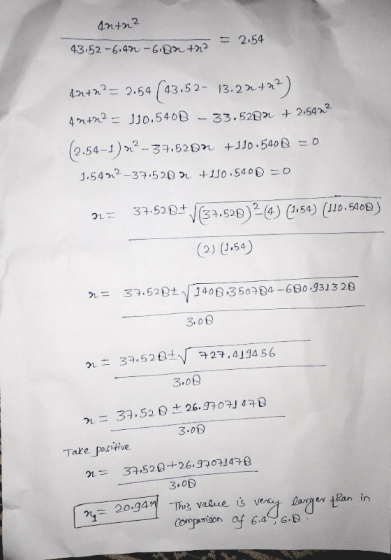 Anta? = 2.54 43.52 -6.42 -6.Br the 4n+n?= 2.64 (43.52- 13.2n+22) 4n+h2 = 110,540B - 33.5287 + 2.5422 (2.54-1) »2-37.520n +110