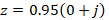 z= 0.95(0 + i)