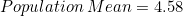 \small Population\:Mean=4.58