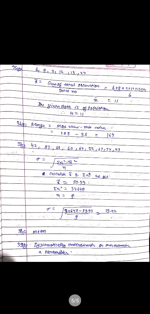 A 6 g, 22 12 113 , 24andi * A Stumo ta+cel obrovichon 6+9+ 3+ 12 +13+24 ઇન શ no silin 11 given data is of population - M 11