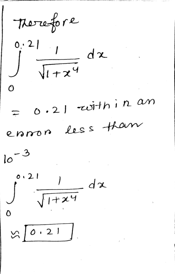 Therefore 0:21 da Vi+x4 o 0.21 within an less than enmor 10-3 021 da 1+x4 0 SS 10.2 21