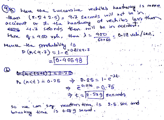 thom 4.7 here the successive rechiles headway is more (2.2 + 2.5) 4.7 seconds will not be in. accident er it the headway of r