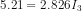 5.21=2.826I_3