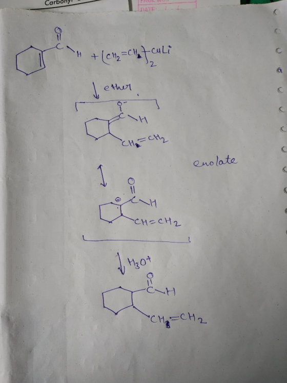 Carbony! HOLM. + 1 CH₂=CH₂ tuli I ether CH2=CH₂ enolate O сносно 1 H₂O+ c=CH2