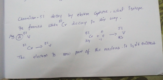 elekon e, shet isotope 51 5/ 51 5/ 51 Cyー51 -I 23 The electron s no part of the nacdeus