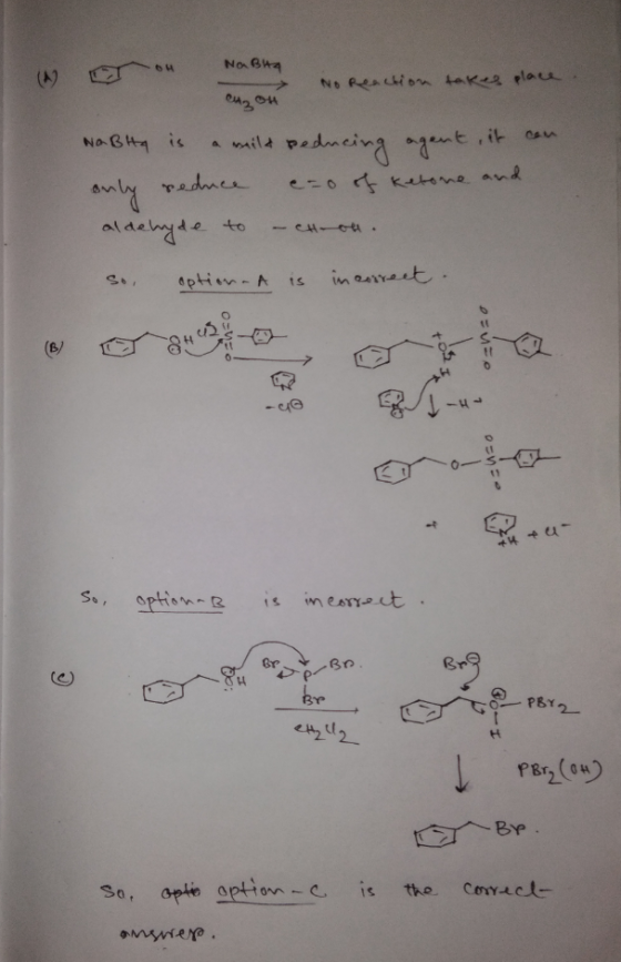 NoB44 (4) No ReAcion taKa placa eaild pedmeing t,i NoBt is raduer crO Aketene and in esrreet S. ptier-A is (B) So isinearret