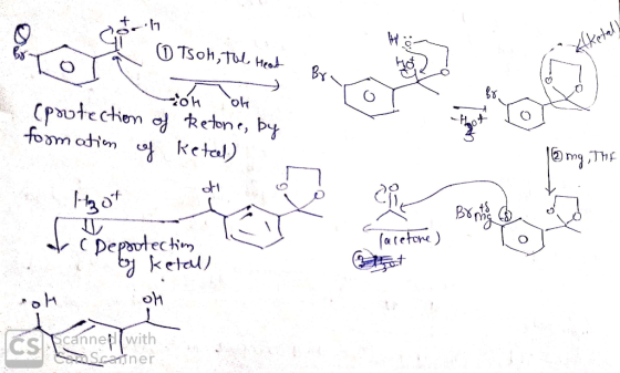 HO TOT 90 Tson, the By I ① Tsok Tol Heat oh oh (protection of ketone, by formation of ketel) Oh 16 mg, THE old lungot e facet