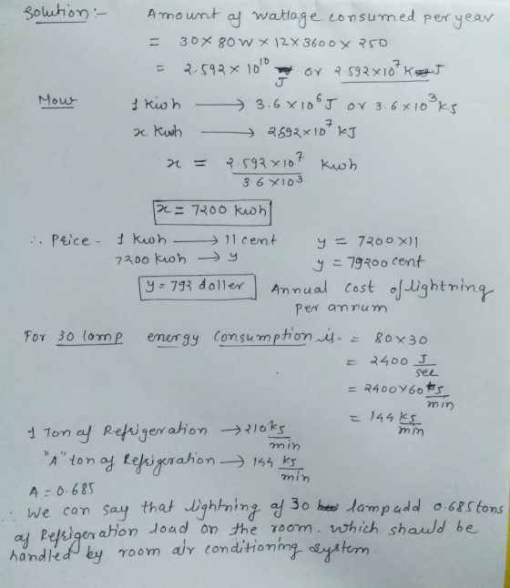 Soluhon Amount al watage consumed per year 30×80 wメ12×360oxマ50 59Rx10 K 6Y 3 3.6×10 JoY 3.6×10 kて Mow 8592x 1D kJ 7 Kwh 3. 59