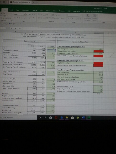 face Intet 0 Page Layout F ul Dott Hai Vi d eo Help Come so Tell me what you want to Copy Complete the income Statement, Hala