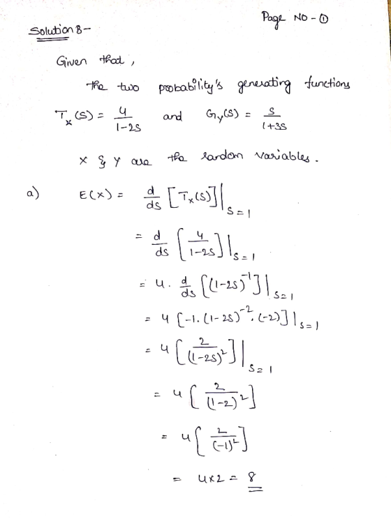 NO 0 Solubion B- Given tfad proleabtygenesatirg furetion Gys) ard +3S -2S ardon Vaables ECx ds ds C-2 C-1. -2) ds Sa 2 2S S2