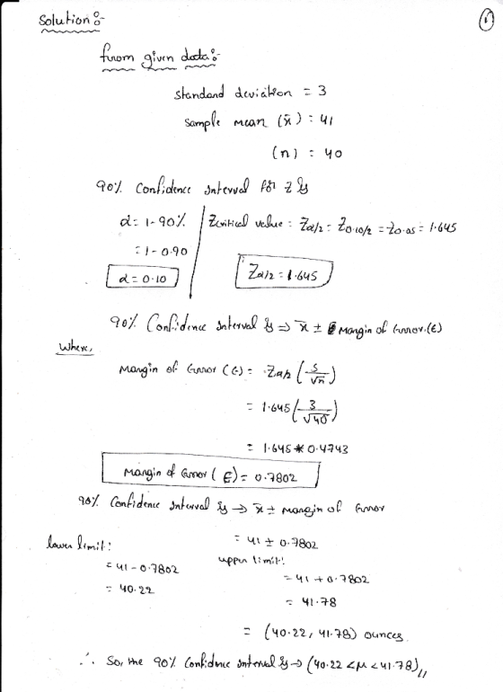 Solution foom dacta standand dewiakon-3 a:।- १০/ 2 -0.90 Za2645 whee Mangin of anor 6) : Zah[ = 16५5 (च) 3 645O443 Mangin e G