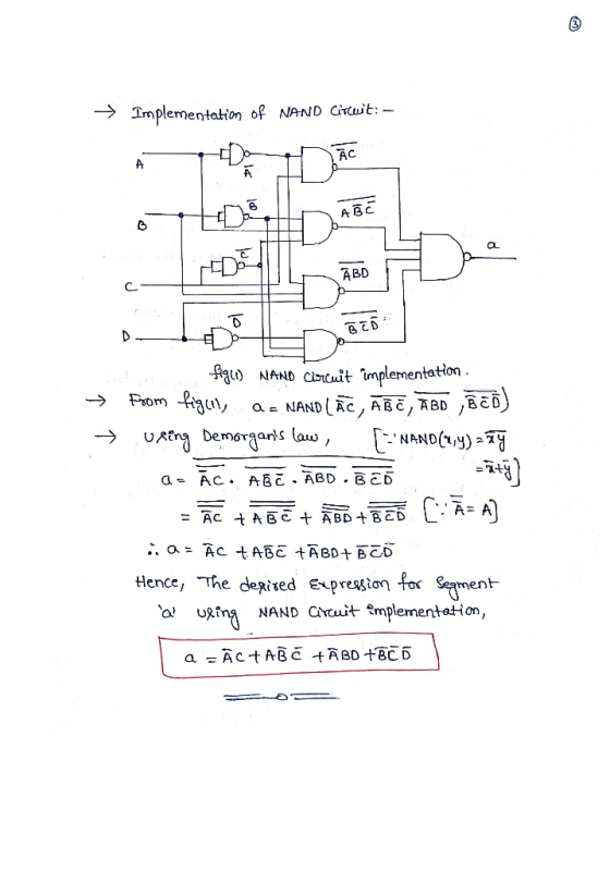 Implementation of NAND circuit AC ABC ABD CL D uNAND Coruit mplementation NAND (AC, ABE, RaD BD NAND( Prom Pigu, An Demorans