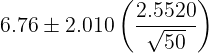 2.5520 6.76 2.010 V50