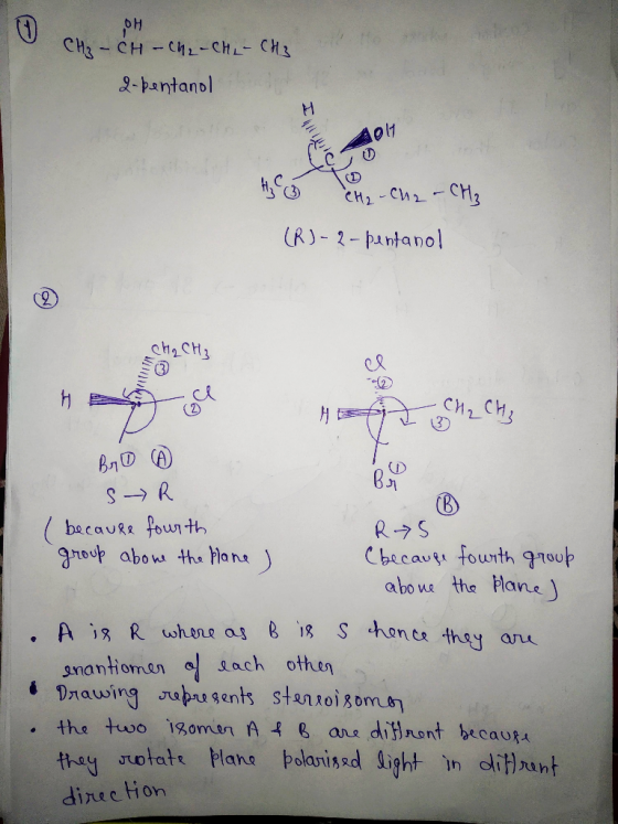 ph 9-bantanol (R)- 2- pantanol CH2CH3 Cx Ch, Ch 1 (bcaunth Cbeca fourth hoop abowa the Plane roup abow ths uR ag To tata dine