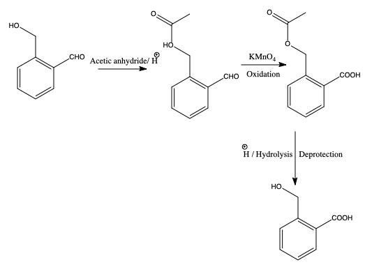 Hd, Hd CHO Acetic anhydride/ KMnO4 ལམ་ CHO Oxidation COOH H/Hydrolysis Deprotection H0 COOH