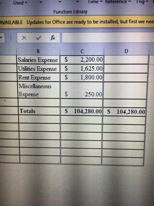 Used Time Reference Trig Function Library AVAILABLE Updates for Office are ready to be installed, but first we nee Salaries E