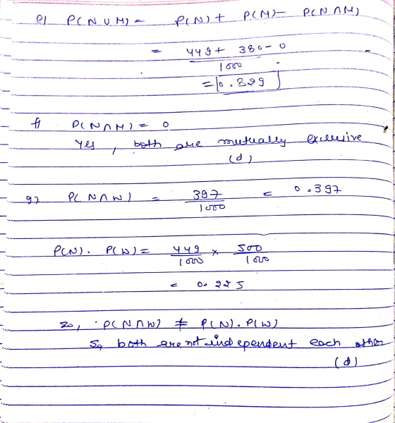 el PCNAM) PCNUMI P(Ч) — PENT 449+ 380-0 = 10.899 fi DINAMIZ Yes both exclusive alue mutually (d) 0.397 PC Nawl 397 Ingo PCN).