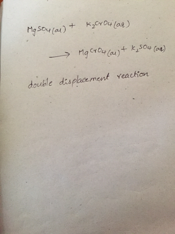 Masoulant Kącrocular) - Macrou (as) + K, 504 (ae) double displacement reaction