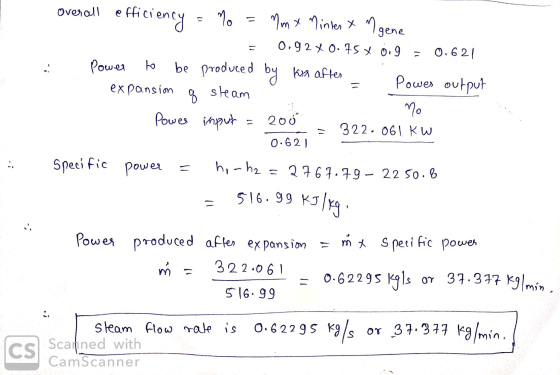 overall efficiency Efficiency - Mo = Mmx Minter X Mgene 0.92X 0.75% 0.9 0.621 . Power ho be produced by for after Power outpu
