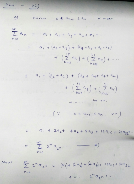 And 22) o ant £an Civen Ox an 3 n A2493 45 ) 3 1 +(ak)+ kzic 31 on. ( (A 4a4+ 893 + 16G16+ 32432 21+ 2 a2 32a52 (a,)+ 2a,)+ (