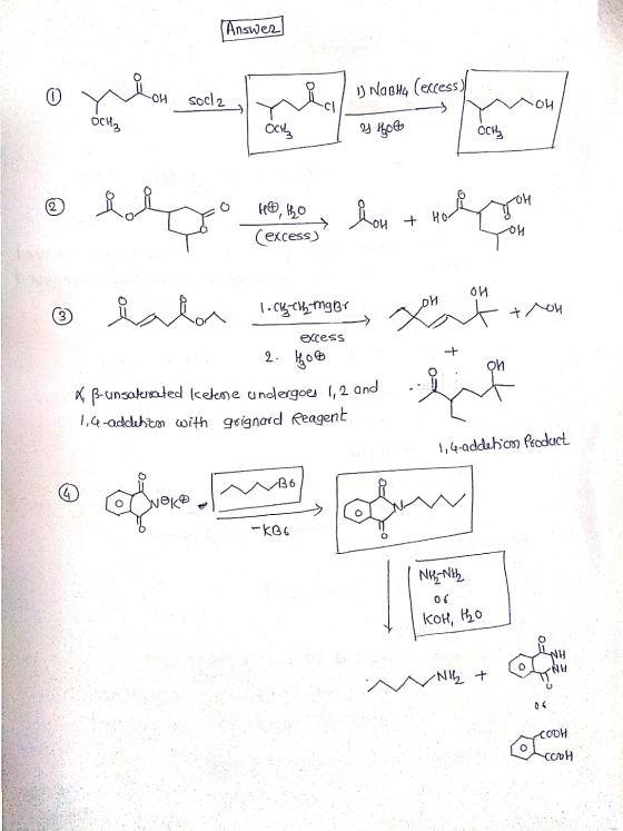 (Answer eoH 1 is Na BHG (excess): socla 1 2 Hot Сс + OH oss) oldere con le sue o halos lugares manger to e 01 1-chach Mg Br A