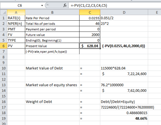 C6 fax --PV(C1,C2,C3,C4,C5) Α 1 RATE(i) Rate Per Period 2 NPER(n) Total No.of periods 3 PMT Payment per period Future value 5
